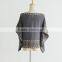 kaftan style dolman sleeve metallic yarn embroider short silk blouse