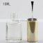 2015 new round glass transparent nail polish bottle with cap and brush 18ml