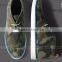 Fashion army green leather high cut men casual sneakers shoes for men