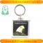 Square shape 4cm Acrylic Key Chains blank Keychain with custom logo insert clear photo frame keychain