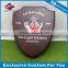 Europe Standard Wooden Shield Military 3D Logo with Laser Engraving