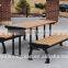 2014 Hot Sale Outdoor Metal Picnic Tables with Benches