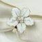 Fashionable Flower Shape Metal Alloy Enamel Napkin Rings