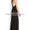 Alibaba Garment Lace Halter Black Maxi Dresses Fashion Design