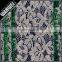 nylon cotton with thermo-fuse fabric new arrival Ladies dress green white curtain lace 7070