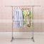 Single rail with wheels stainless steel telescopic clothes rack