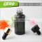 black 5ml screw cap round glass perfume aluminum dropper bottle
