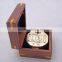 BRASS BRUNTON COMPASS 3" WITH WOODEN BOX ~ NAUTICAL BRASS COMPASS WITH BOX