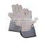 Cowhide Leather Palm Gloves, Safety Cuff, Blue/Green/Gray