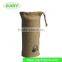 Round Bottom Drawstring Jute Bags Wine Thermos Bottle Bags