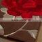 Sophisticated brown/red motif large flower hand tufted area rug for living room
