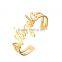 Custom stainless steel letter bangle angel bangle
