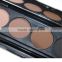 private label cosmetics Eye Brows Professional 4 color eyebrow makeup powder eyeshadow palette double end brush
