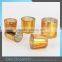 Hot Selling Gold Tea Light Candle Containers Embossed Vintage Candle Holders