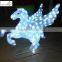 Running horse decoration light smart christmas horse light with high quality led solar horse light