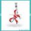 2016 New Arrival 925 Sterling Silver Red Bowknot Beads Charms for Jewelry Making Mother Gift