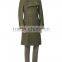 2015 new style 100% cashmere classic army grey 100 cashmere coat