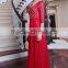 New Arrival Custom Design half sleeves red evening dress wholesale