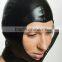 Black Mask Nun /Open face Sheep Leather hood / Cosplay mask Masquerade Roleplay