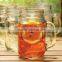 500ml glass mason jar with handle wide mouth