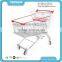 180L European Retail Metal Folding Shopping Cart