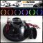 7' Round BMC Semi Sealed Beam with LED Halo Ring Auto Halogen sealed beam H4 or HID H4 Xenon Bulb