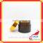 50g amber cream jar with glass jar for cream with black gold cap wellbottle wholesale