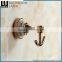 Luxury Bathroom Design Printing Lines Factory Zinc Alloy Rose Gold Finishing Bathroom Accessories Wall Mounted Robe Hook