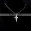 New coming Women Men's 316L stainless steel smooth sharp cross pendant necklace