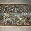 Rectangle Marble Inlay Table Tops, Green Pietra Dura Table Top Flower Degins