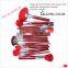21pcs wood handle red Kolinsky sable hair quality makeup brush set with makeup brush case kits