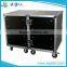China Factory Rolling Aluminium Black dj table flight case