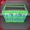 New kitchen storage tool green & blue plastic wicker woven utensil holder