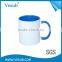 2017 New Style wholesale cheap 11OZ double color custom mug sublimation