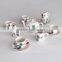 17PCS TEA SET, STONEWARE WITH HAND PAINTING