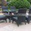 Rattan Outdoor/living Room Furniture PE Rattan Dining Sets for 6 Persons