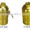 hot sale copper alluminium iron golden lamp holder base light bulb socket cap E26 E27 B22 E14