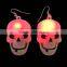 halloween skull flashing party pierced earrings