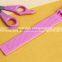 AOY15 Plastic handle hair scissors set, easy carry safty hair cutting scissors with comb