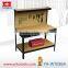 Maxi loading 100kg worktable with back and cabinet rivet-fix system workbench