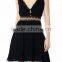 hot sale holiday dress woman fashion casual dress with pompoms