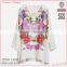 Fashion clothing manufacturer three quarter sleeve round neck chinese style print pattern loose fitting printed white t-shirts