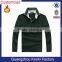 100% cotton no button long sleeve polo shirts for men