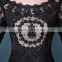MGOO Wholesale Cheap Price Elegant Chiffon Evening Dresses Long Black beaded Wedding Party Vestidos 2064