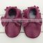 Soft rubber sole cute baby orthopedic shoes baby leather moccasins with bow