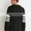 Wholesale Striped Box Print Sweatshirt Custom Design Men's Crew Neck Sweatshirt