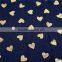 Cotton Polyester Blend Scarves & Wraps Rectangle Golden Navy Blue Heart Import Scarf