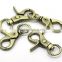 Cheap Antique Bronze Metal swivel Keychain With Lobster Claw Clasp