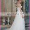 CE1487 Cheap Real Sample Simply Strapless Lace Beaded Top Bohemian Wedding Dress