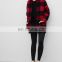 Western Designer Fashion Scotland Classic Check Plaid Women Wool Long Jacket Coat NT6802